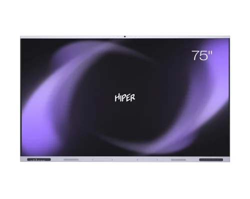 Интерактивные ЖК панели/ Touch panel HIPER Touch EDU IFP7506-HE - ARM Cortex-A72 + CortexA53/8ГБ/128ГБ/75/IPS/3840x2160/Инфракрасная сенсорная панель/Zero bonding/20 Android/40 Windows касания/Wi-Fi