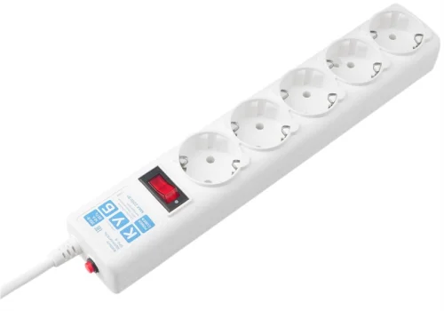 PowerCube Фильтр-удлинитель (SPG-B-0,5M-WHITE) РС 0,5м 5р, бел. 10А