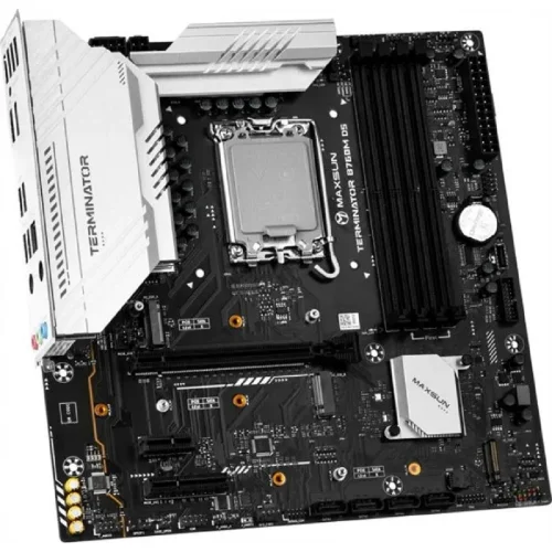 MAXSUN MS-Terminator B760M D5 WiFi V1/V2 (Socket 1700, mATX, 4*DDR5, DP/HDMI, 4xSATA3, 3*M.2,xPCI-E x16 /1xPCI-E x1, 6*USB 2.0, 2 * USB 3.2 Gen1, LAN 1*2.5G, Bluetooth, Wi-Fi 802.11ax, RTL) фото 3