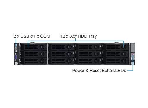Серверный корпус/ 2U rackmount, EATX, ATX, Micro-ATX and Mini-ITX mb, 12*3.5