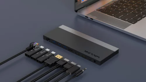 Док-станция WAVLINK USB-C GEN2 4K Universal / 100W PowerDelivery/ 4xUSB3.0/ 1xUSB C/ 1xDP 4K 60HZ/ 2xHDMI 4K 60HZ/ 1xGigabit LAN/ 1xAudio In/ Out/ 1xSD/ Micro SD CardReader (WL-UMD05 PRO) фото 6