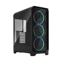 Корпус Компьютер без блока питания/ Case Fractal Design Meshify 3 RGB TG Light Tint, Midi-Tower, 3x140mm ARGB, 2xUSB-A 3.2 + 1xUSB 3.2 Type-C E-ATX, ATX, mATX, mITX, Black (FD-C-MES3A-06)