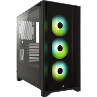Корпус без блока питания/ Case Corsair iCUE 4000X RGB, Midi-Tower, TG, 3x120mm RGB, 1xUSB-A 3.2, 1xUSB 3.2 Type-C, E-ATX, ATX, mATX, mITX Black (CC-9011204-WW)