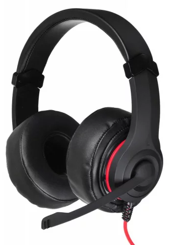 Наушники с микрофоном Оклик HS-L330G NIGHTMARE черный/ красный 1.9м мониторные оголовье (359481)