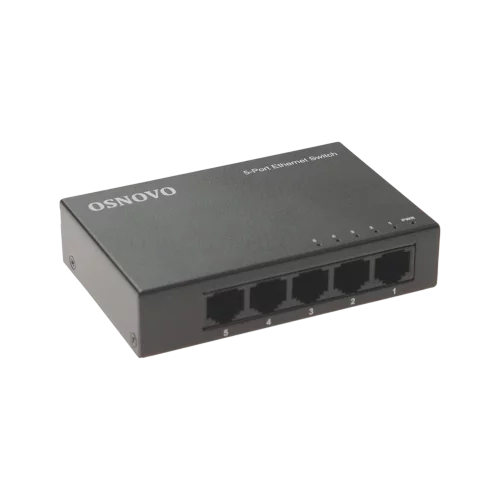 Неуправляемый коммутатор OSNOVO SW-5F Неуправляемый коммутатор Fast Ethernet на 5 портов. Порты: 5 x FE (10/100Base-TX). Auto MDI/MDIX Встроенная грозозащита 2кВ. В комплекте БП DC12V(1A). Размеры (ШхВхГ): 100 x 23 x 65мм. Ра