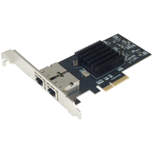 Сетевая карта/ 10G Dual RJ-45 PCIe Gen4 x4 5-Speed Multi-Gigabit Network Adapter (Intel E610-XAT) (N-1320)
