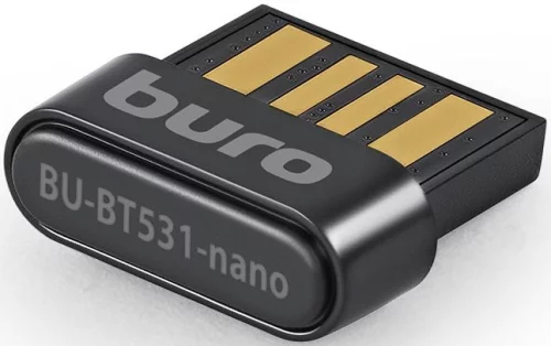 Адаптер USB Buro BU-BT531-nano BT5.3+EDR class 1.5 20м черный фото 2