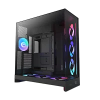 Корпус без блока питания/ Case NZXT H9 Flow RGB+ (2025), Midi-Tower, TG, 6x140mm RGB + 1x120mm RGB, 2xUSB-A 3.2 + 1xUSB-C 3.2, E-ATX, ATX, mATX, mITX Black (CM-H92FB-P1)