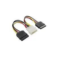 Кабель SATA питания-разветвитель 0.15 m GCR GC- ST205, MOLEX 4pin / 2 x SATA 15pin, медь, пакет (GC-ST205)