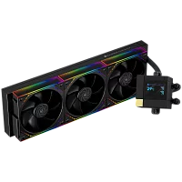Система жидкостного охлаждения/ Water Cooling System Thermalright Core Matrix 360 Vision (360mm, LED, Black, ARGB/ Fans: 3x120mm, 68.9CFM, 28.2dBA, 2000RPM/ Pump height 64.4mm, Rad thickness 27mm/ S: (C-MATRIX-VISION-BL-360-ARGB)