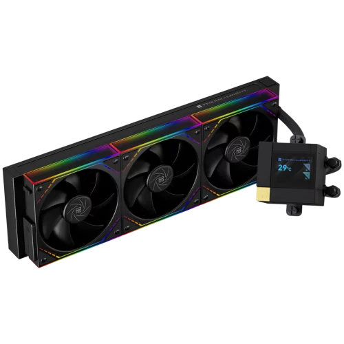 Система жидкостного охлаждения/ Water Cooling System Thermalright Core Matrix 360 Vision (360mm, LED, Black, ARGB/ Fans: 3x120mm, 68.9CFM, 28.2dBA, 2000RPM/ Pump height 64.4mm, Rad thickness 27mm/ S: (C-MATRIX-VISION-BL-360-ARGB)