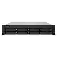 Сетевое хранилище без дисков/ SMB QNAP TS-832PXU-RP-4G 8-Bay 2U rackmount NAS, AL324 quad-core 1.7 GHz,, 1x4GB DDR4 RAM (max 1x16GB), SATA 6Gb/s, 2x 10GbE SFP+ LAN, 2x 2.5 GbE LAN, 2xPSU. W/o RAIL-B02