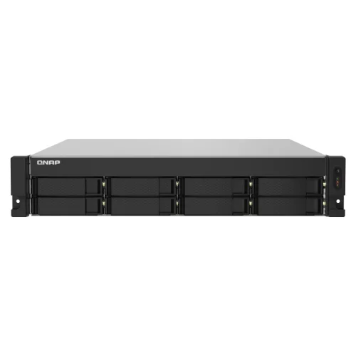 Сетевое хранилище без дисков/ SMB QNAP TS-832PXU-RP-4G 8-Bay 2U rackmount NAS, AL324 quad-core 1.7 GHz,, 1x4GB DDR4 RAM (max 1x16GB), SATA 6Gb/s, 2x 10GbE SFP+ LAN, 2x 2.5 GbE LAN, 2xPSU. W/o RAIL-B02