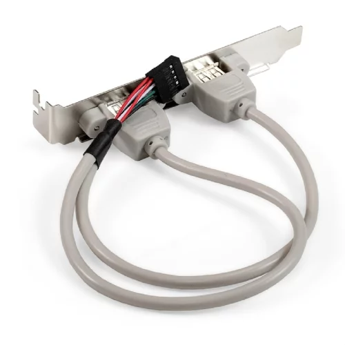 Exegate EX298294RUS Планка портов в корпус 2xUSB2.0 ExeGate BrctUSB2-2A (USB 2.0 9pin (IDC 9pin F) --] 2x USB 2.0 Af, кабель 20см) фото 2