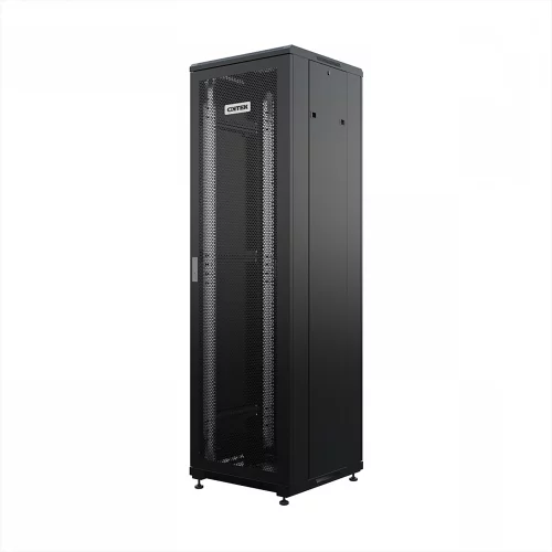 Шкаф напольный универсальный серверный ONTEK TC 22U 600х600мм, 4 профиля 19, двери перфорированная и перфорированная, боковые стенки съемные (TC22U66PPDRSWAS-9005)