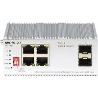 Коммутатор/ Managed L2 Industrial Fast Ring Switch 4x1000Base-T PoE, 2x1000Base-X SFP, PoE Budget 60W, Surge 4KV, -40 to 75°C (OI3106P/60W/A1A)
