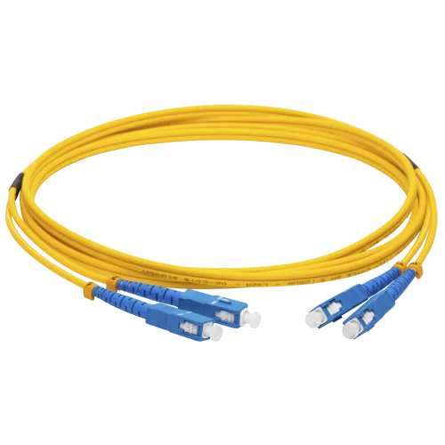 Патч-корд оптический LANMASTER, LSZH, дуплексный, SC/ UPC-SC/ UPC, SM OS2, 15 м (LAN-2SC-2SC/SU-15)