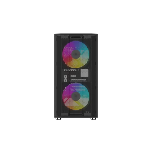 Корпус без блока питания Case SAMA S30 Black, Midi-Tower, TG, 2x140mm + 1x120mm ARGB, 1xUSB 3.0 + 1xUSB 3.1 Type-C, mATX, mITX Black (S30-BKMPA3X1-GL) фото 4