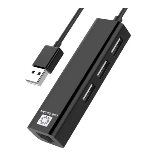 5bites UA2-45-06BK Кабель-адаптер USB2.0 / 3*USB2.0 / RJ45 100MB / BLACK