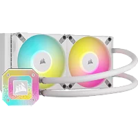 Система жидкостного охлаждения/ Water Cooling System Corsair iCUE H100i ELITE CAPELLIX XT (240mm, White, RGB/ Fans: 2x120mm, 65.57CFM, 34.1dBA, 2400RPM/ S: 1851, 1700, 1200, 115x, 2011, 2066, AM5, AM4 (CW-9060072-WW)