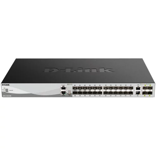 Коммутатор/ Managed L3 Stackable Switch 24x1000Base-X SFP, 2x10GBase-T, 4x10GBase-X SFP+, CLI, 1000Base-T Management, RJ45 Console, USB, RPS, Dying Gasp (DGS-3130-30S/B1A)