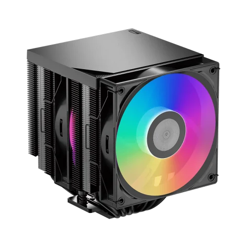 Кулер для процессора/ CPU Cooler PCCooler RT620Pro TC ARGB BK (265W, 4-pin PWM, 157.5mm, Al/Cu, 6x6mm, 2x120mm, 73.32CFM, 34.9dBA, 2200RPM, S: 1851/1700/1200/115X, AM5/AM4, black)