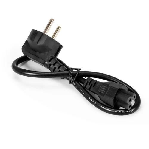 Exegate EX297813RUS Кабель питания ноутбуков ExeGate Power PC5-0,5P (Евровилка Schuko-]C5, VDE-250V-3*0.5mm2, медь, черный, 6A, 0.5м)