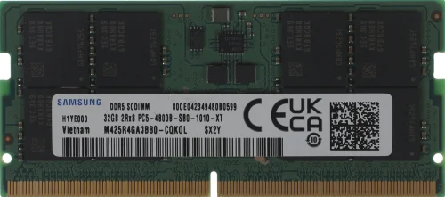 *Модуль памяти Samsung (M425R4GA3BB0-CQK) (M425R4GA3BB0-CQK) Память оперативная/ Samsung DDR5 32GB SODIMM 4800MHz 2Rx8, 1.1V (M425R4GA3BB0-CQK)
