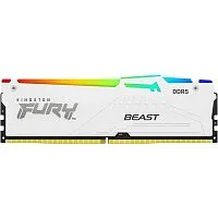 Память оперативная/ Kingston 32GB 5600MT/s DDR5 CL40 DIMM FURY Beast White RGB XMP (KF556C40BWA-32)