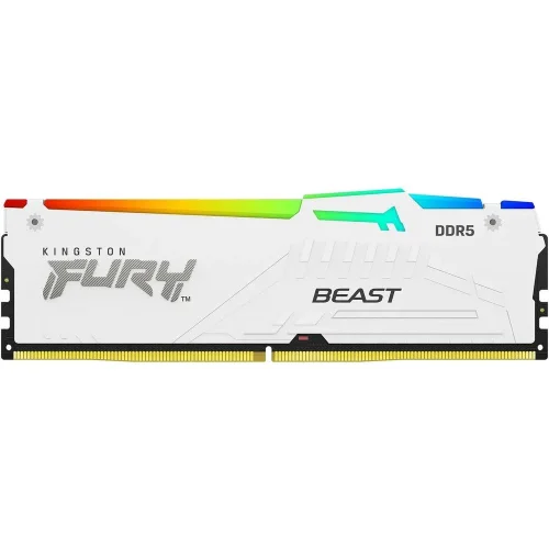 Память оперативная/ Kingston 32GB 5600MT/s DDR5 CL40 DIMM FURY Beast White RGB XMP (KF556C40BWA-32)