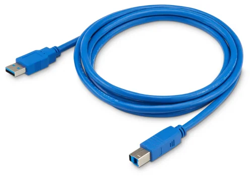 Кабель Buro USB A(m) USB B(m) 1.8м (USB3.0-AM/ BM) синий (USB3.0-AM/BM)