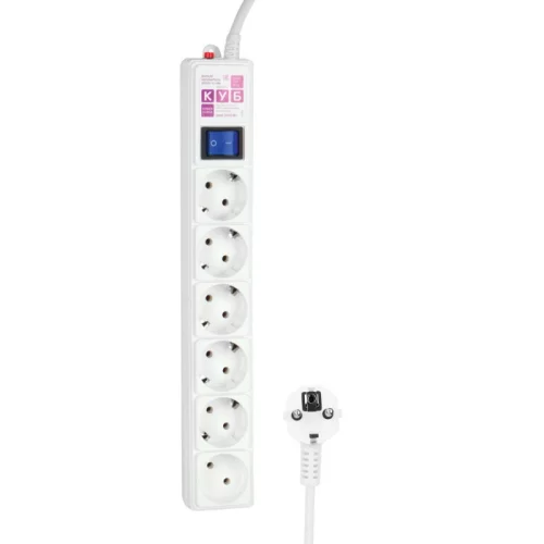 *Сетевой фильтр Power Cube 3м 6розеток, бел. 16А, SPG6-A1 (SPG6-А1) фото 2