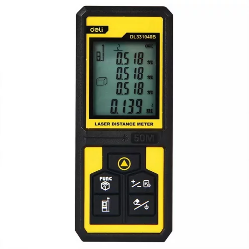 Лазерный дальномер Deli DL331040B Диапазон измерения 0,05~50м, точность измерения ±3мм