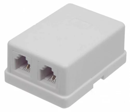 Настенная коробка 2 порта для Keystone (TWT-SA2-WH)