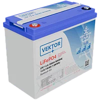Батарея Vektor Energy серия LFP MARINE, LFP 12.8-100, напряжение 12.8В, емкость 100 Ач, макс. ток разряда 100А, макс. ток заряда 100 А, литий-ионная аккуумуляторная батарея, клеммы M8, ДxШxВ 258*166*2 (LFP 12.8-100 MARINE)
