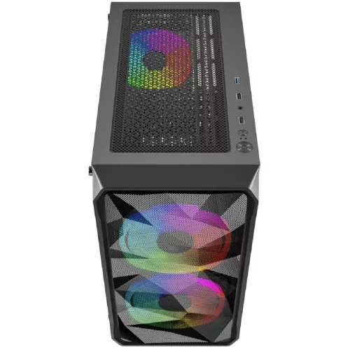 Powercase Mistral Micro A3B ARGB, Tempered Glass, 2x 140mm ARGB PWM+1x 120mm ARGB PWM, чёрный, mATX (CMMAB-A3) фото 3