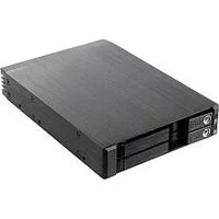 Procase T2-012-SATA3-BK {Hot-swap корзина 2*2.5" SATA3/ SAS 6Gb (черный) hotswap trayless aluminium mobie rack module (1x3,5) 1xFAN 80x15mm}