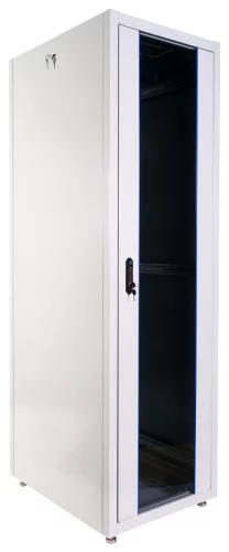 Шкаф телекоммуникационный напольный ЭКОНОМ 48U (600 800) дверь стекло, дверь металл (ШТК-Э-48.6.8-13АА)