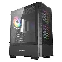 Powercase Mistral AY3B ARGB, Tempered Glass, 2x 140mm +1x 120mm ARGB Fans, чёрный, ATX (CMAYB-A3)