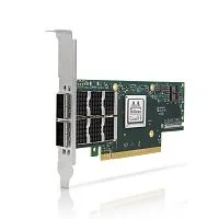 Сетевой адаптер Mellanox MCX653106A-ECAT-SP ConnectX®-6 VPI adapter card, 100Gb/ s (HDR100, EDR IB and 100GbE), dual-port QSFP56, PCIe3.0/ 4.0 x16, tall bracket, single pack (488487)