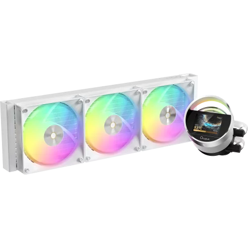 Система жидкостного охлаждения/ Water Cooling System Ocypus Sigma L36 WH ARGB (300W, 360mm, LED, White, ARGB/ Fans: 3x120mm, 73CFM, 2000RPM/ Pump height 99mm, 27dBA, 3100RPM, Rad thickness 27mm/ S: 18 (SIGMA-L36-WH3AAWWN00X-GL)
