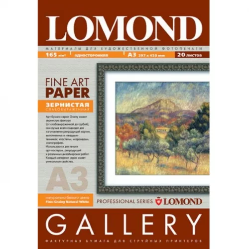 Арт бумага LOMOND (Grainy) Односторонняя А3, 165г/м2, натурально-белого цвета, для струйной печати (0912032)