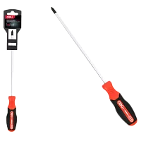 Крестовая DL3462 PH2x150мм сталь S2, матовый стержень, двухкомпонентная прорезиненная рукоять