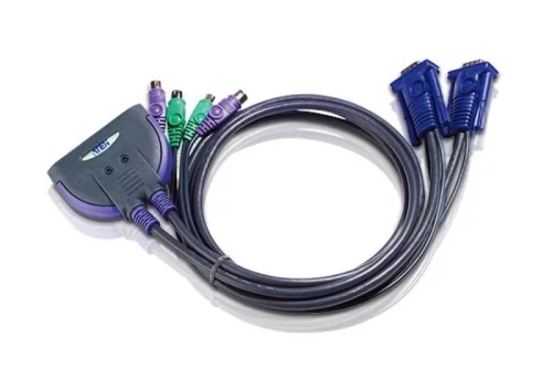2-х портовый KVM переключатель PS/ 2, 0,9м/ 2 PORT KVM SWITCH FOR PS2 W/ 0.9m (CS62S)
