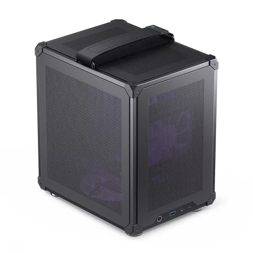 Корпус без блока питания/ Case JONSBO C6 Handle, Mini-Tower, no fan, 1xUSB-A 3.0 + 1xUSB-C 3.1, mATX, mITX Black (C6 HANDLE BLACK)