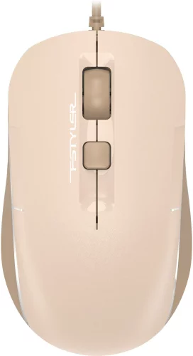 Мышь A4Tech Fstyler FM26S бежевый/ коричневый оптическая (2000dpi) silent USB для ноутбука (4but) (FM26S USB (CAFE LATTE))