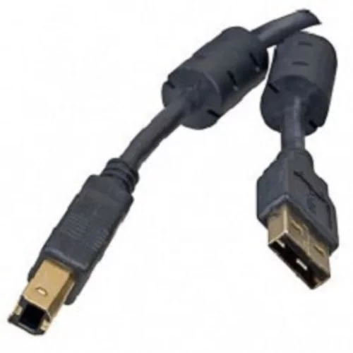 5bites UC5010-018A Проф. Кабель USB2.0, AM/ BM, зол.разъемы, ферр.кольца, 1.8м., черный