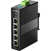 Промышленный коммутатор/ 5-Port Aluminum Industrial Switch, 1000Mbps 5-Port RJ45, Din-rail design, Power supply: DC 9.6~57V work temperature:-40 °C-75°C, Power Adapter Not Included (IG1005)