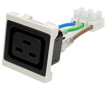 Гнездо IEC 60320 C19, 16A, 250V, формата Mosaic, 45x45 мм (LAN-SIP-23IEC-C19)