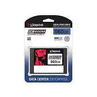 Твердотельный накопитель/ Kingston SSD DC600M, 960GB, 2.5" 7mm, SATA3, 3D TLC, R/W 560/530MB/s, IOPs 94 000/65 000, TBW 1752, DWPD 1 (12 мес) (SEDC600M/960G)